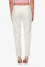 Versace Collection White Cotton Straight Leg Trousers Size 44