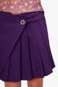 Versace Jeans Purple Cotton Mini Skirt Size 44