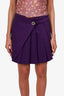 Versace Jeans Purple Cotton Mini Skirt Size 44