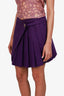 Versace Jeans Purple Cotton Mini Skirt Size 44