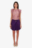 Versace Jeans Purple Cotton Mini Skirt Size 44