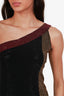 Versace Collection Tricolour Embellished One-Shoulder Top Size 40