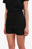 Helmut Lang Black Linen Blend Mini Shorts Size 6
