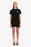 Helmut Lang Black Linen Blend Mini Shorts Size 6