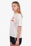 Gucci White/Red Logo T-Shirt Size S