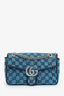 Gucci Blue Canvas Small Marmont Shoulder Bag