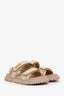 Dior Raffia Leather Trim Sandals Size 38