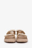Dior Raffia Leather Trim Sandals Size 38