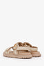Dior Raffia Leather Trim Sandals Size 38