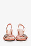 Gucci Marmont Pink Sequin Block Heels Size 37