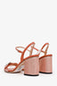 Gucci Marmont Pink Sequin Block Heels Size 37