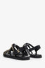 Pre-Loved Chanel™ 22P Black Calfskin Chain Strap Sandals Size 37.5C