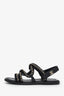 Pre-Loved Chanel™ 22P Black Calfskin Chain Strap Sandals Size 37.5C