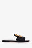 Givenchy Black Leather Logo Sandals Size 37