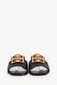 Givenchy Black Leather Logo Sandals Size 37