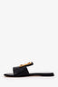 Givenchy Black Leather Logo Sandals Size 37