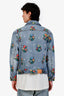 Kith Blue Floral Embroidered Denim Ellis Trucker Jacket Size M Mens