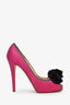 Christian Louboutin Limited Edition Pink Satin 'Peace Of Shoe' Heels With Signature Size 39