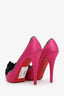 Christian Louboutin Limited Edition Pink Satin 'Peace Of Shoe' Heels With Signature Size 39