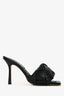 Bottega Veneta Black Padded Intrecciato Heeled Sandals Size 38