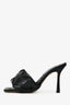 Bottega Veneta Black Padded Intrecciato Heeled Sandals Size 38