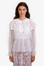 Maje White Lace Blouse Size 1