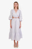 ASTR The Label Blue Rosewood Surplice Cutout Waist Midi Dress Size M