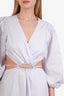 ASTR The Label Blue Rosewood Surplice Cutout Waist Midi Dress Size M