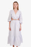 ASTR The Label Blue Rosewood Surplice Cutout Waist Midi Dress Size M