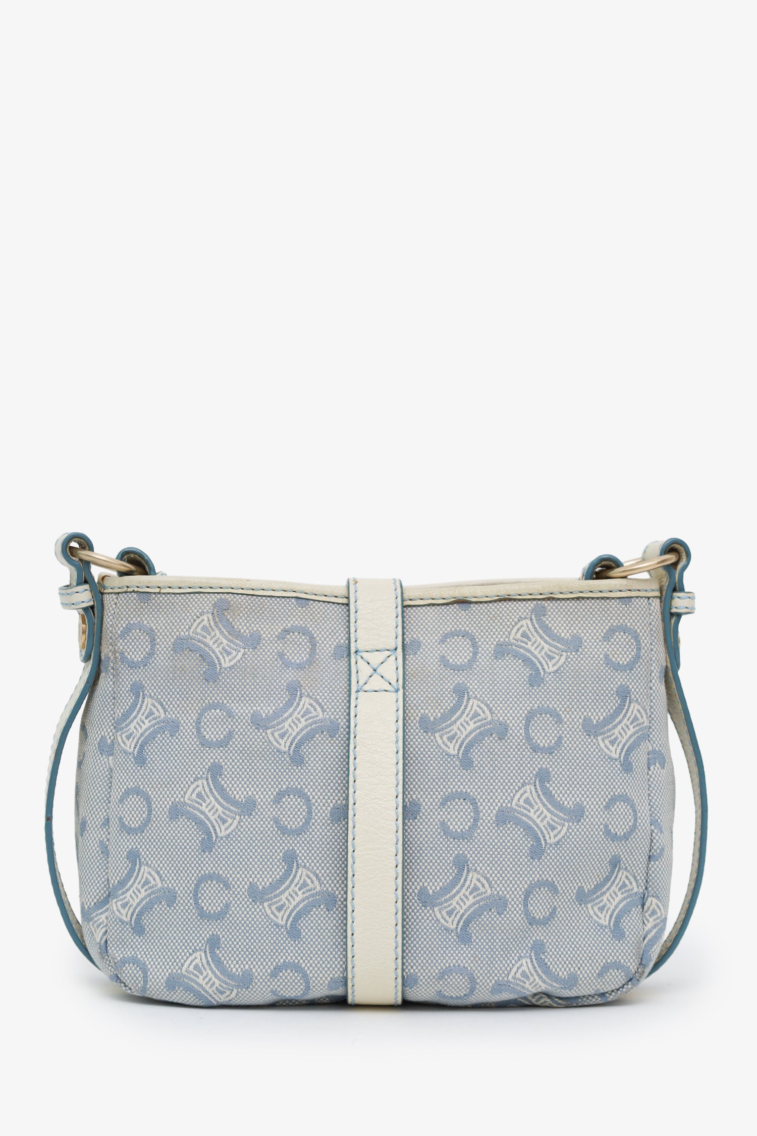 Celine Blue Leather/Canvas 'Macadam C' Crossbody – Mine & Yours