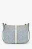 Celine Blue Leather/Canvas 'Macadam C' Crossbody