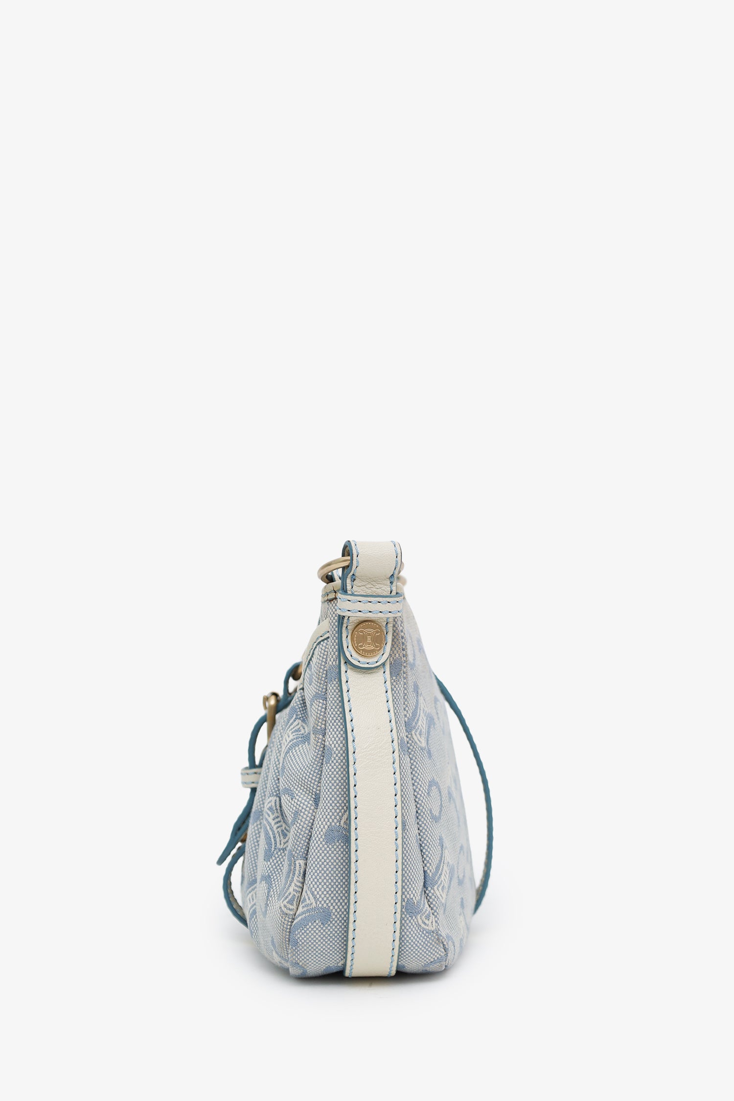 Celine Blue Leather/Canvas 'Macadam C' Crossbody – Mine & Yours