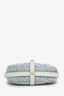 Celine Blue Leather/Canvas 'Macadam C' Crossbody