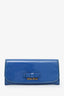 Miu Miu Blue Patent Bow Long Wallet