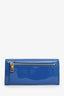 Miu Miu Blue Patent Bow Long Wallet