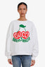 Gucci White Beverly Hills Cherry Print Sweatshirt Size S
