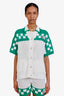 Casablanca White/Green Crochet Top + Shorts Set S