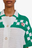 Casablanca White/Green Crochet Top + Shorts Set S