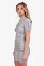 Alexander Wang Blue/Silver Ruched Top + Shorts Set Size S