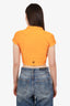 Chrome Hearts Orange 'Horseshoe' Five Tennis Polo Top Size S