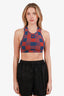 Louis Vuitton Red Monogram Damier Knit Sports Cropped Tank Size S