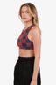 Louis Vuitton Red Monogram Damier Knit Sports Cropped Tank Size S