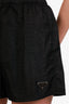 Prada Black Re-Nylon Logo Patch Shorts Size 42