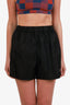 Prada Black Re-Nylon Logo Patch Shorts Size 42