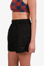 Prada Black Re-Nylon Logo Patch Shorts Size 42
