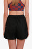 Prada Black Re-Nylon Logo Patch Shorts Size 42