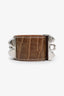 Hermes 2016 Brown Alligator Collier de Chien Bracelet