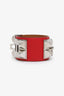 Hermes 2013 Red Leather Collier de Chien Bracelet