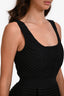 Pinko Black Perforated Lace Detail Sleeveless Midi Dress Size 6