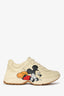 Gucci x Disney Cream Rhyton 'Mickey Mouse' Sneakers Size 36.5